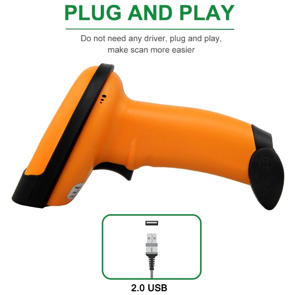 NT-1228 Wired 2D QR Barcode Scanner - Plug and Play Device NT-1228 Wired 2D QR Barcode Scanner - Plug and Play Device